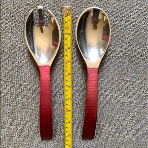 Salad Utensils: fork & spoon •